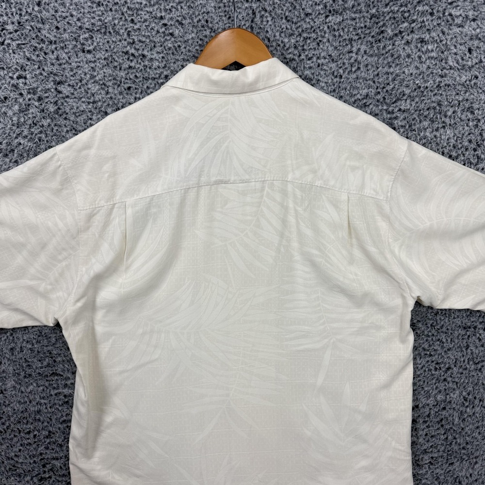 Tommy Bahama Shirt Mens Large White Floral Short Sleeve Button Up Hawaiian - Picture 11 of 15